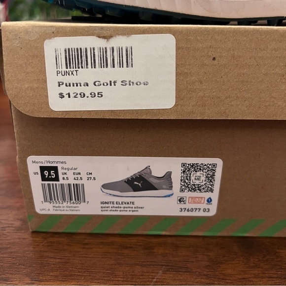 Puma Ignite Elevate Men’s Golf Shoes Gray and Black 9.5 Regular Soft Spikes - Picture 3 of 11